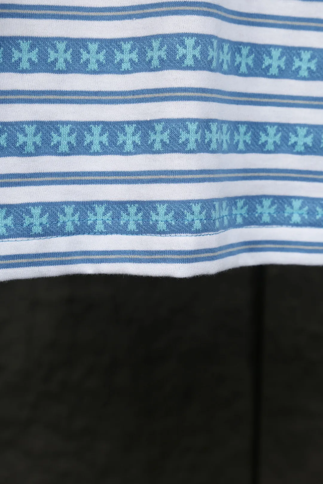 P210 Actual photo [Popular item] Code: 25020# Color: Black/Pink/Blue Size: S to - CH Croix heart niche design cross jacquard striped long sleeves brings striped Polo to Next Levels. Loose fit. Same style for men and women. Lazy and casual. Street style. Three colors. Customized style.